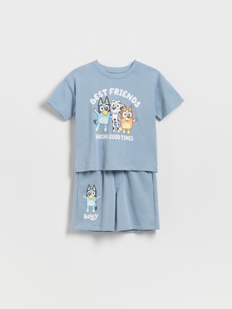 Set din bumbac Bluey - albastru-pal - RESERVED