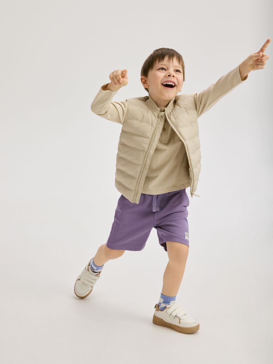 Pantaloncini in cotone - uva - RESERVED - 3