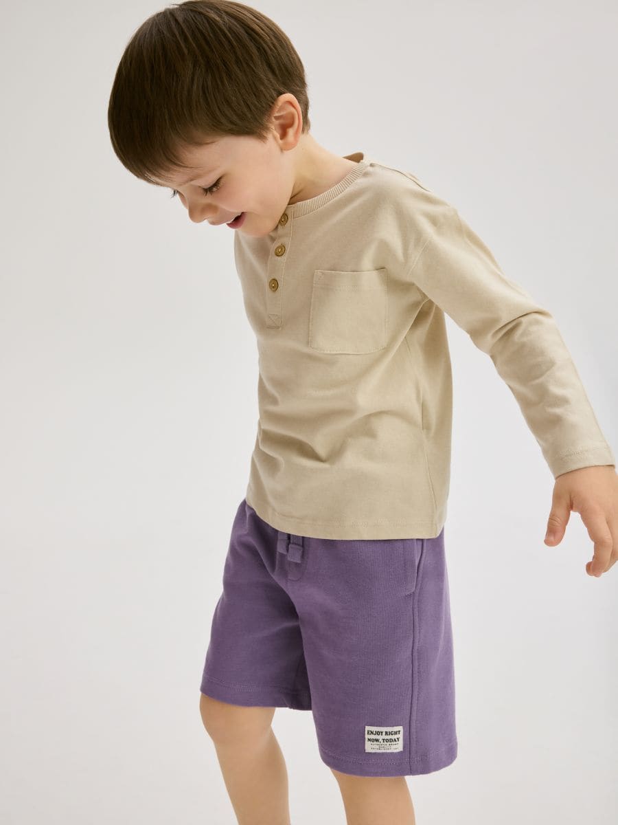 Pantaloncini in cotone - uva - RESERVED - 4