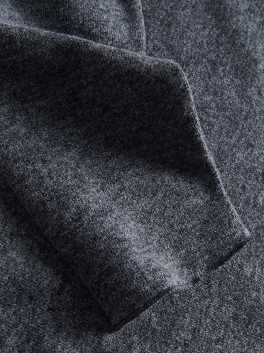 Sweatshirt with stand up collar - dark grey - RESERVED - 4