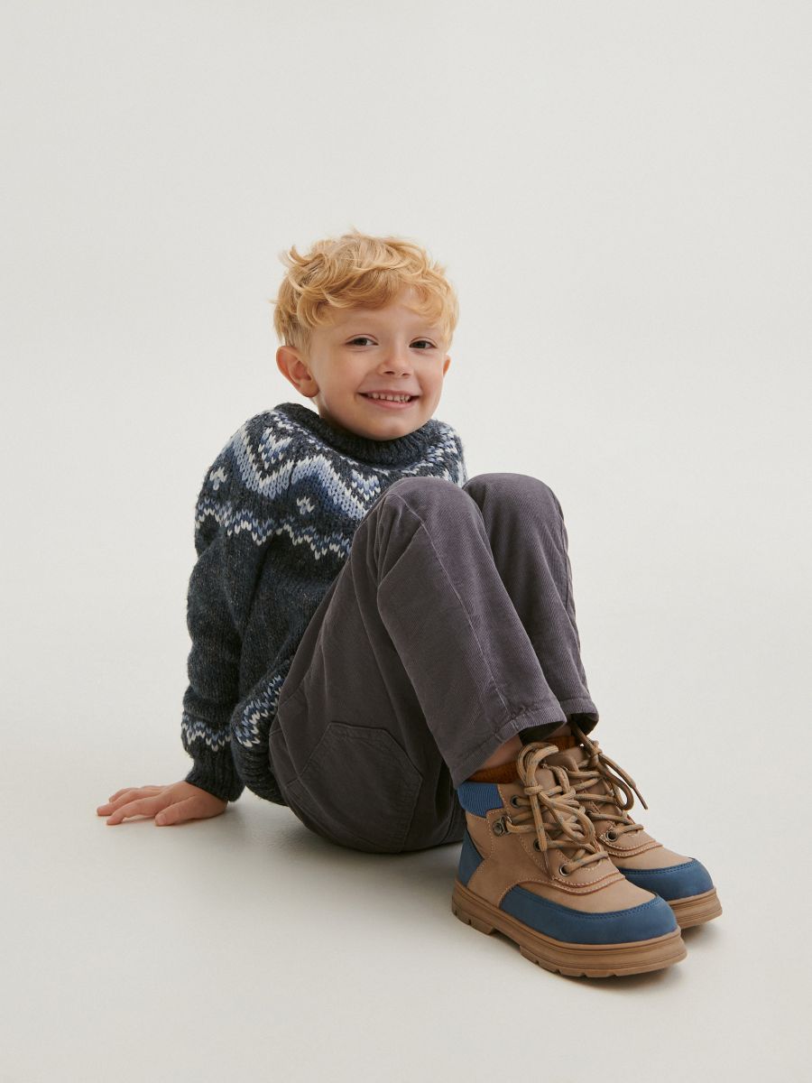 Regular corduroy trousers - light grey - RESERVED - 6