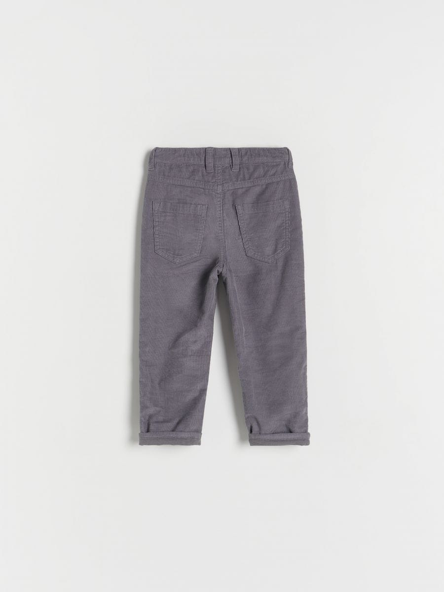 Regular corduroy trousers - light grey - RESERVED - 2