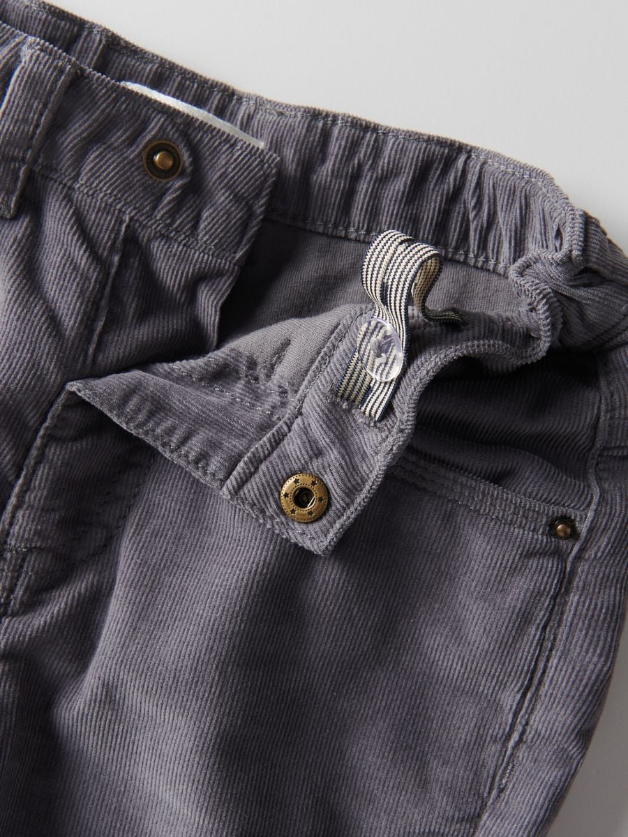 Regular corduroy trousers - light grey - RESERVED - 3