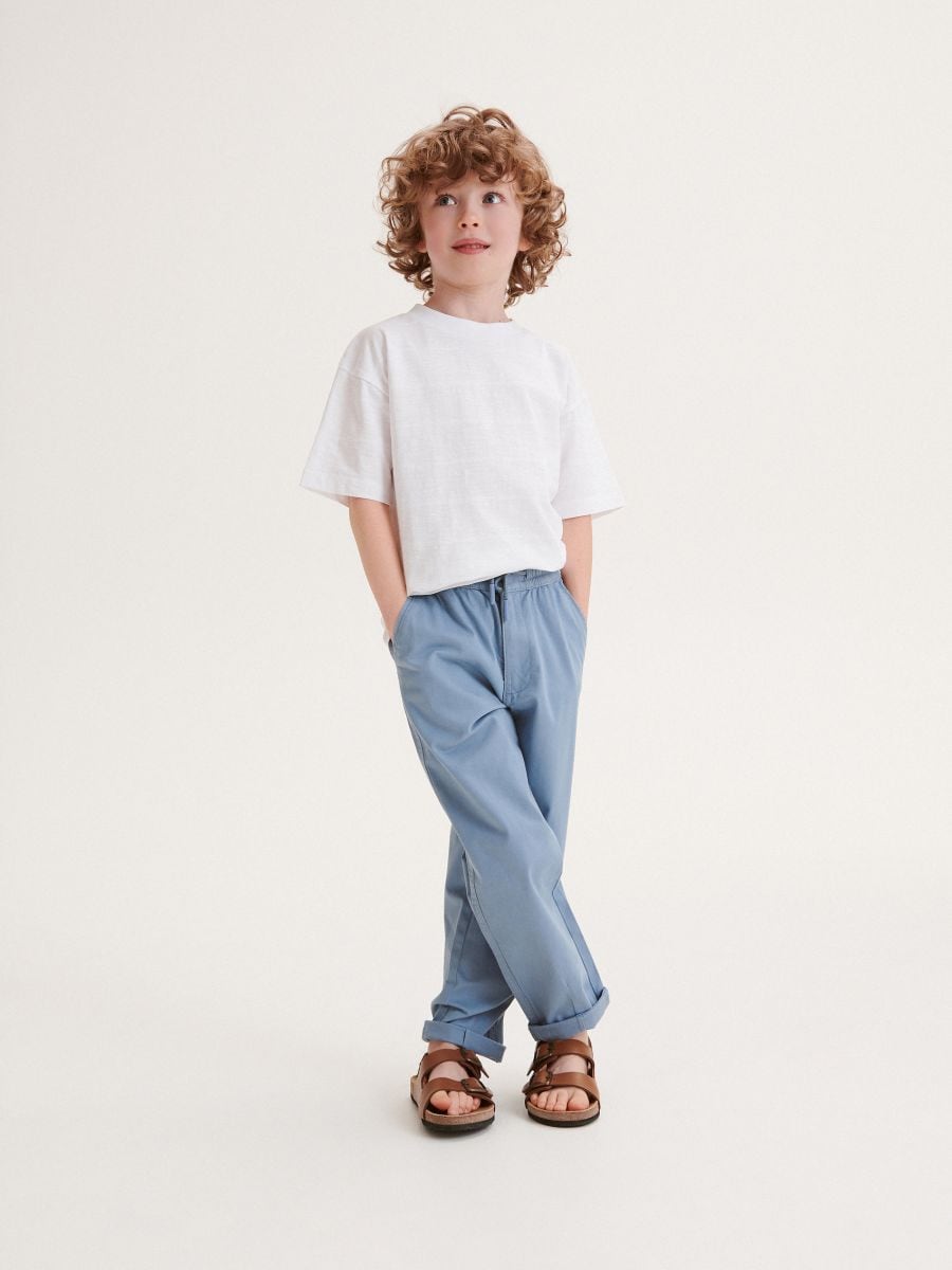 Plain chino trousers - light blue - RESERVED - 5