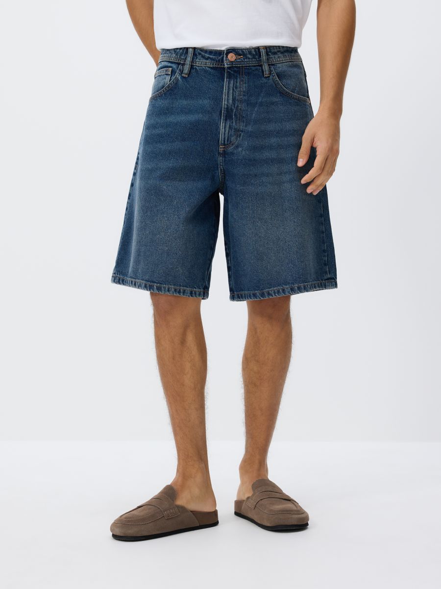 Baggy denim shorts - indigo jeans - RESERVED