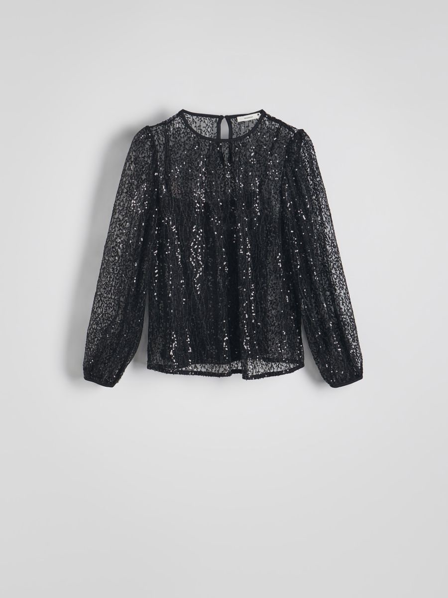 Sequin blouse - black - RESERVED - 5