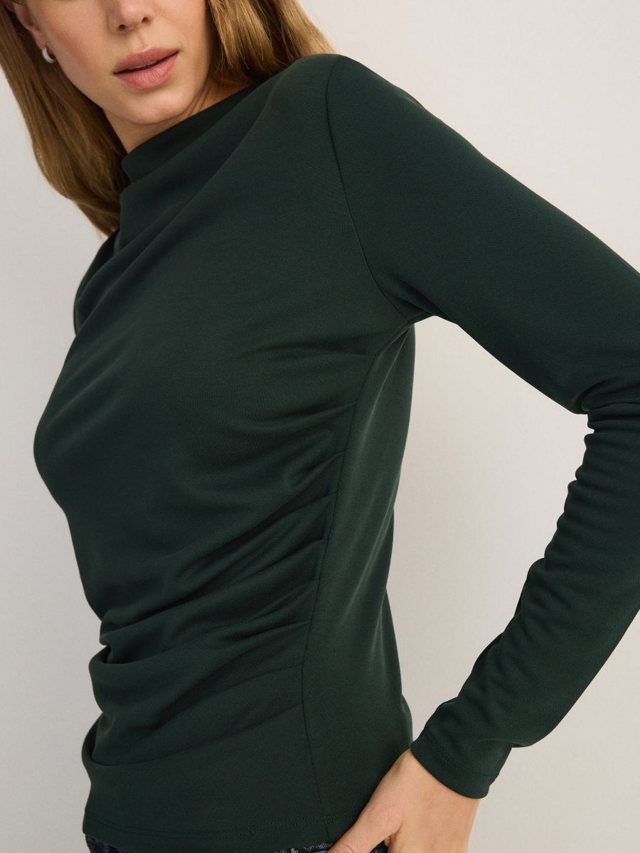 Plain modal rich blouse - teal green - RESERVED - 2