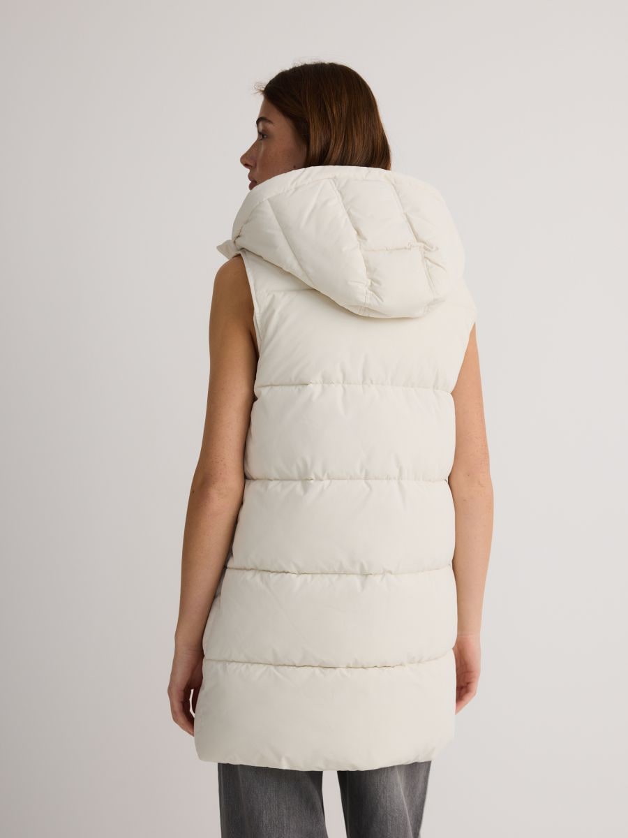 Steppweste mit Kapuze - creme - RESERVED - 6