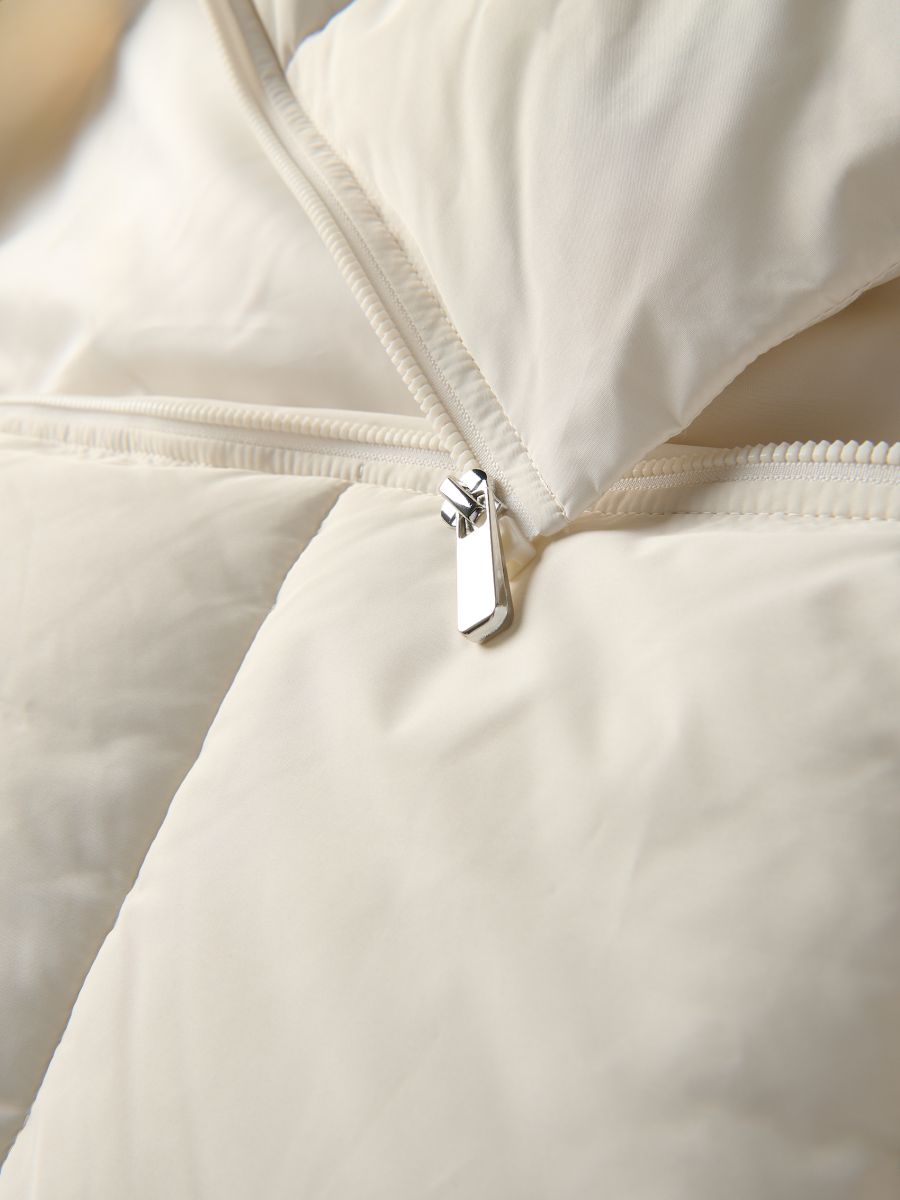 Steppweste mit Kapuze - creme - RESERVED - 2