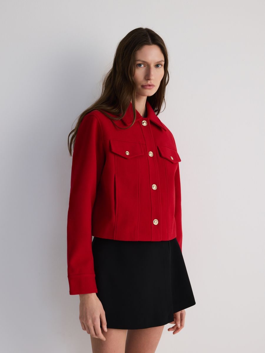 LADIES` OUTER JACKET - red - RESERVED - 3