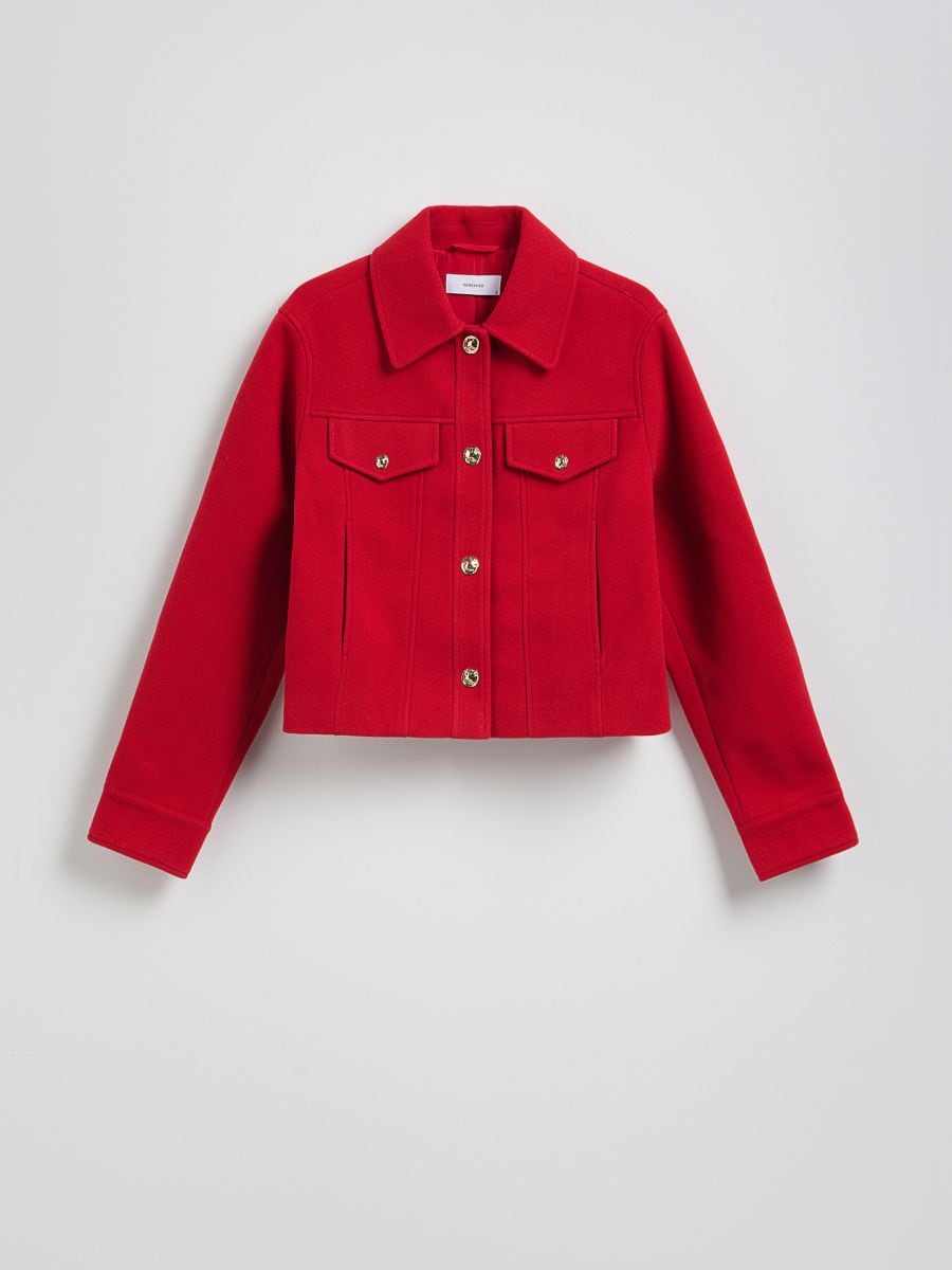 LADIES` OUTER JACKET - red - RESERVED - 2