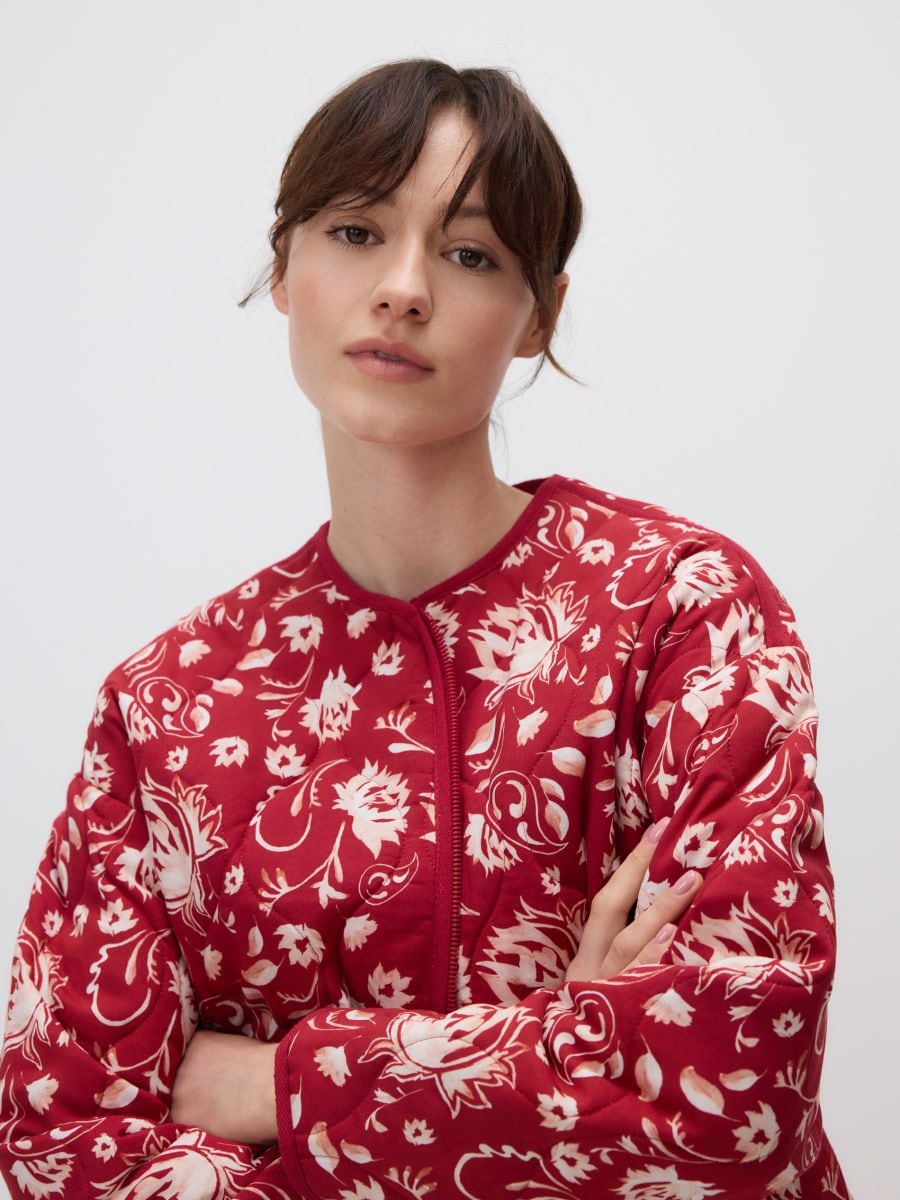 Veste matelassée à imprimé - rouge - RESERVED - 3