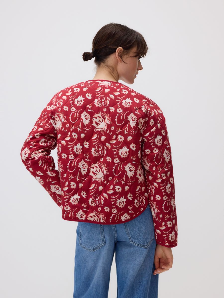 Veste matelassée à imprimé - rouge - RESERVED - 5