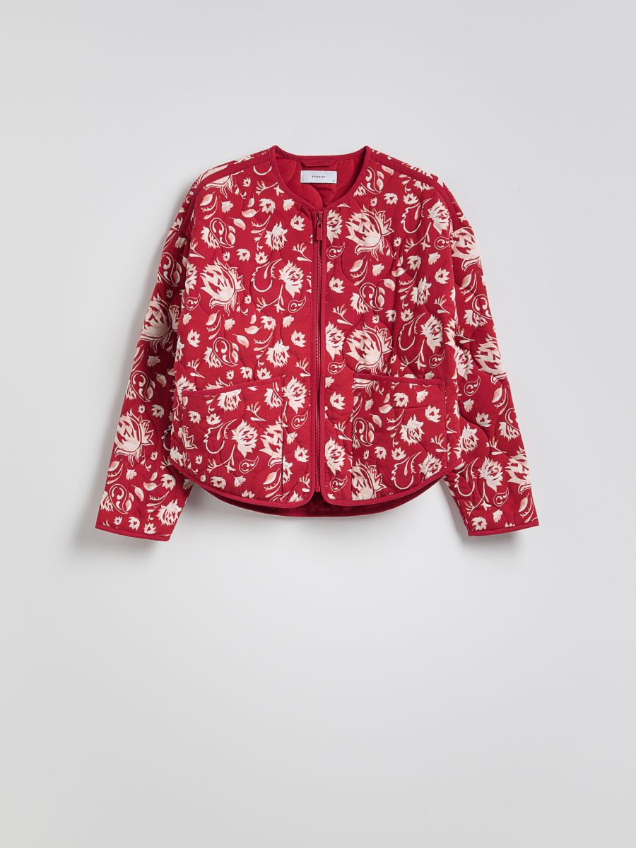 Veste matelassée à imprimé - rouge - RESERVED - 6