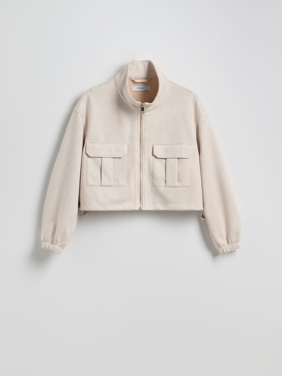 LADIES` OUTER JACKET - cream - RESERVED