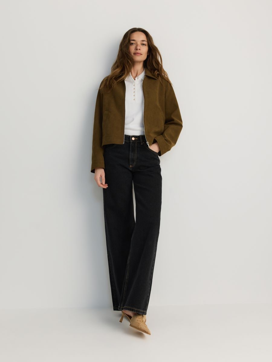 Veste en imitation daim - brun mordoré - RESERVED - 3