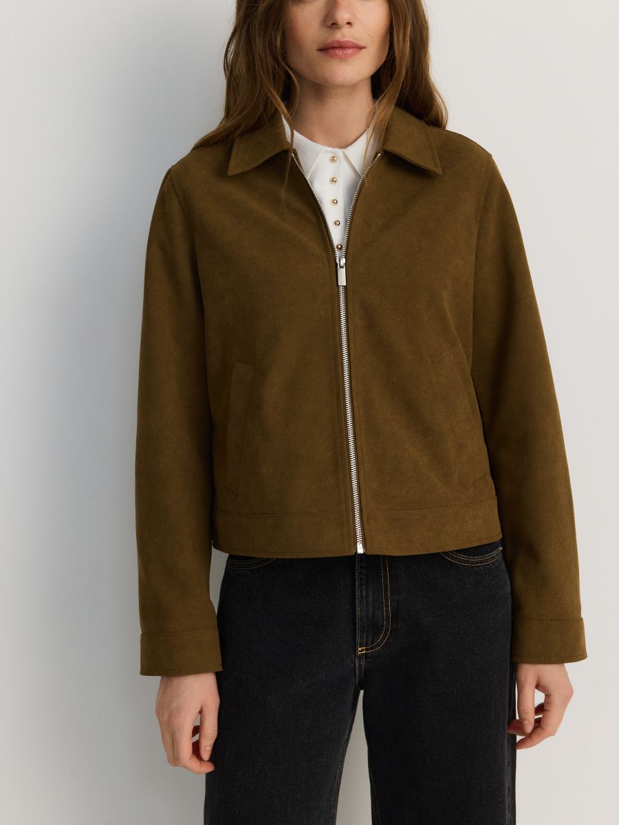 Veste en imitation daim - brun mordoré - RESERVED - 4