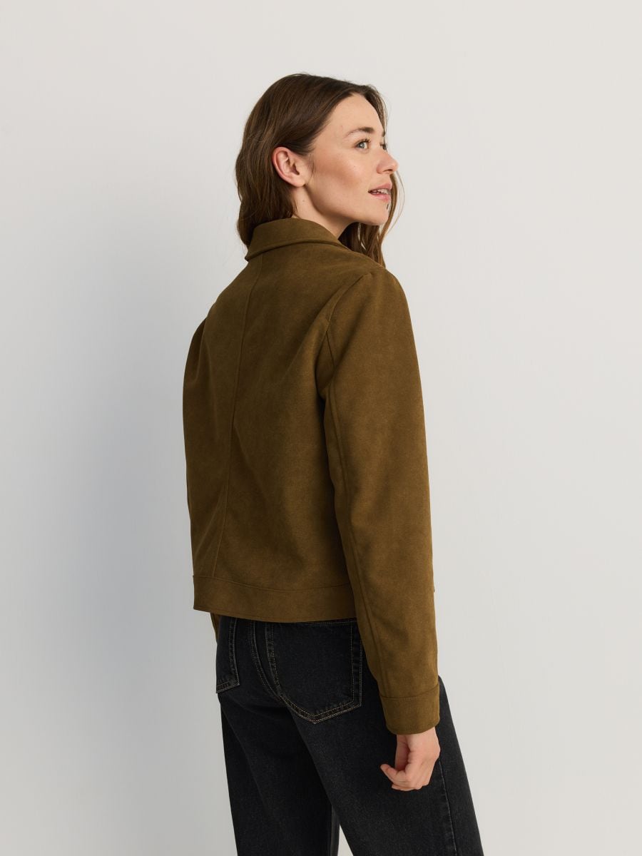 Veste en imitation daim - brun mordoré - RESERVED - 6