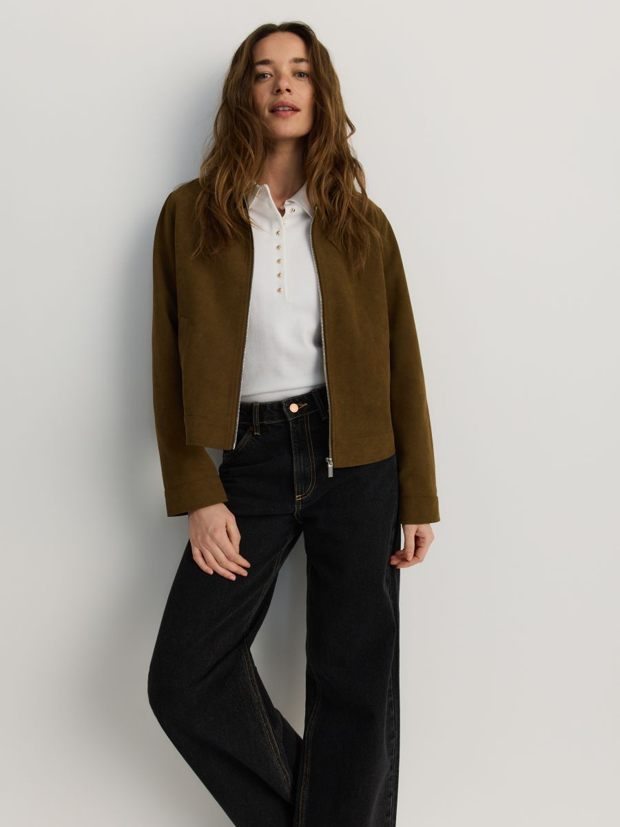 Veste en imitation daim - brun mordoré - RESERVED - 7