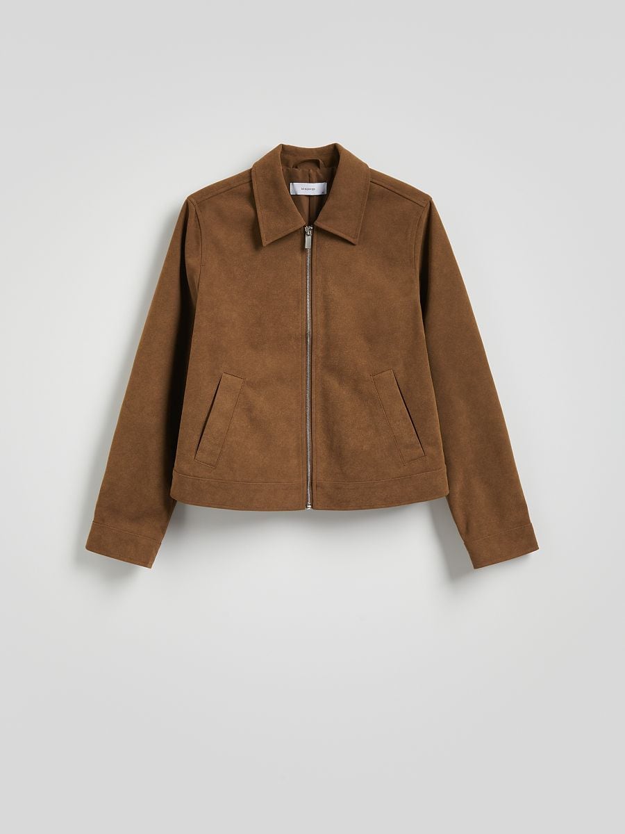 Veste en imitation daim - brun mordoré - RESERVED - 8