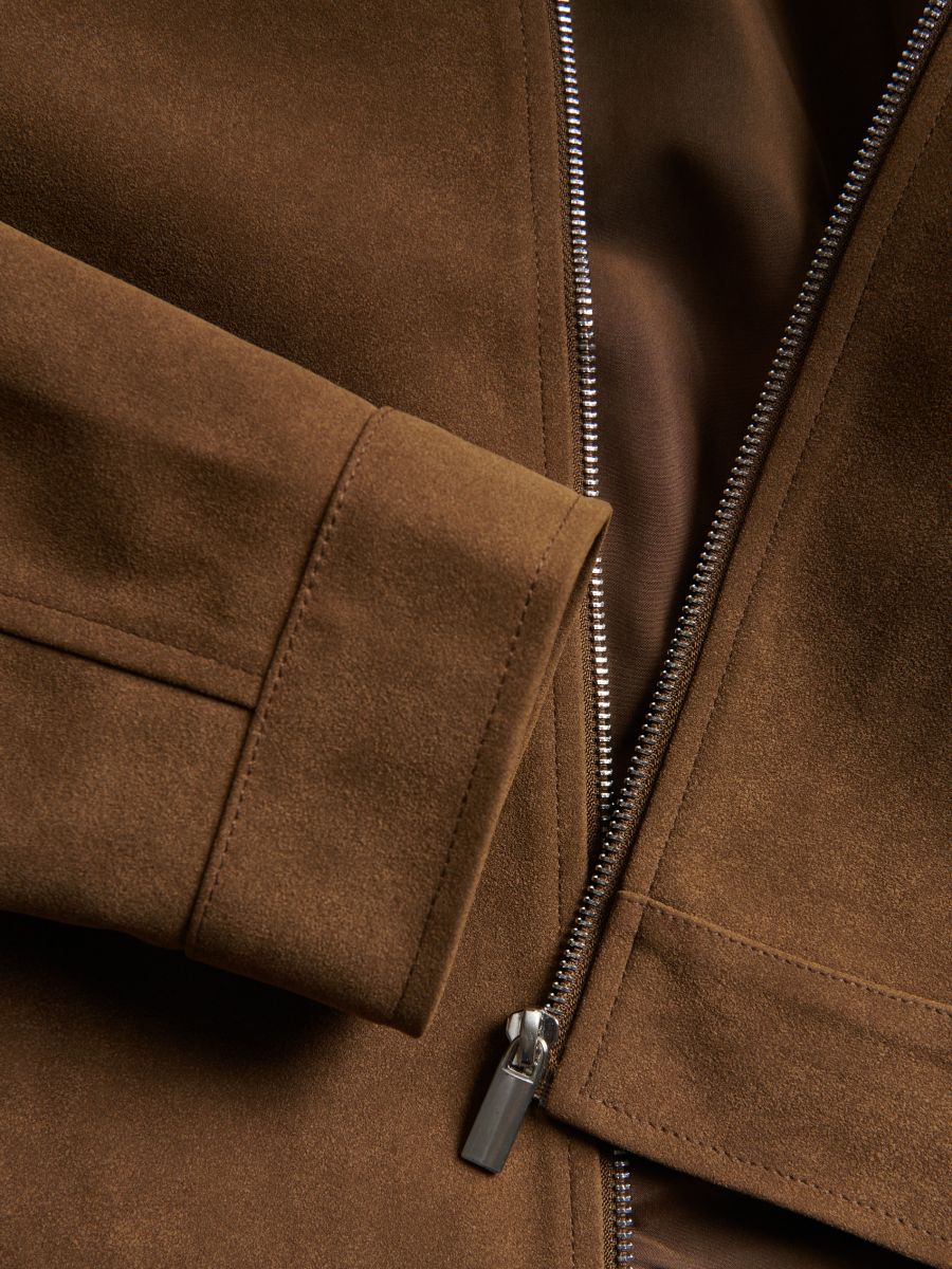 Veste en imitation daim - brun mordoré - RESERVED - 9