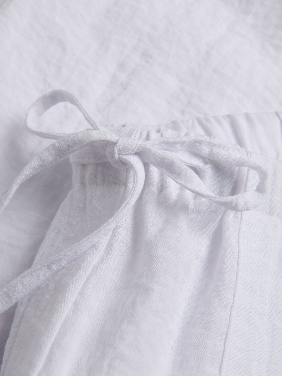 Loose trousers with viscose - white - RESERVED - 8