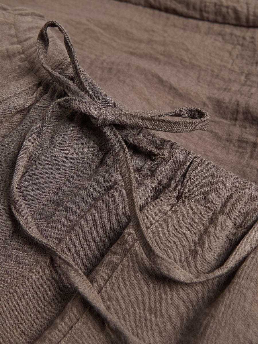 Loose trousers with viscose - coffee - RESERVED - 8