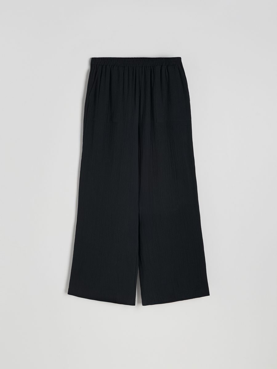 Wide muslin trousers - black - RESERVED - 5