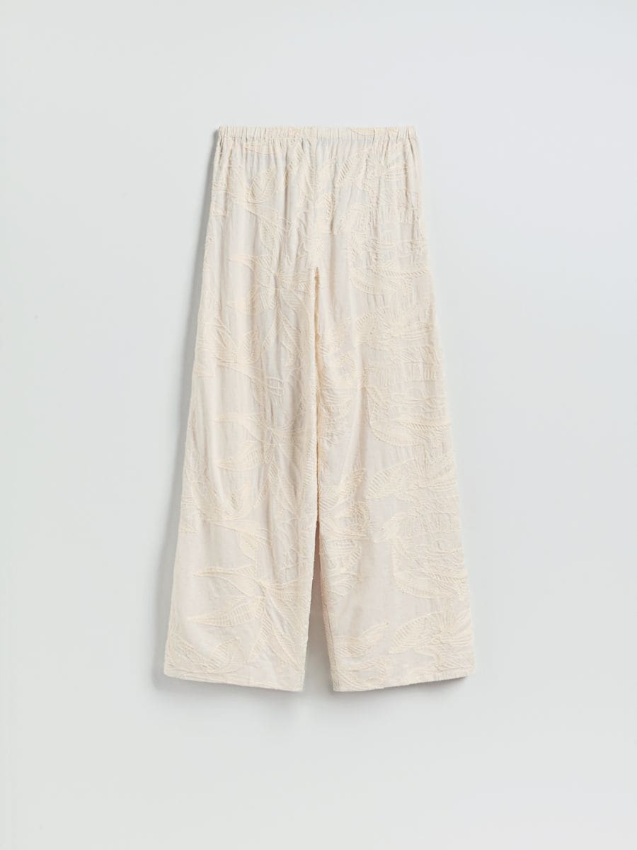 MNG0015さま Luźne spodnie z paskiem Kolor beżowy - RESERVED - 855GS-08M