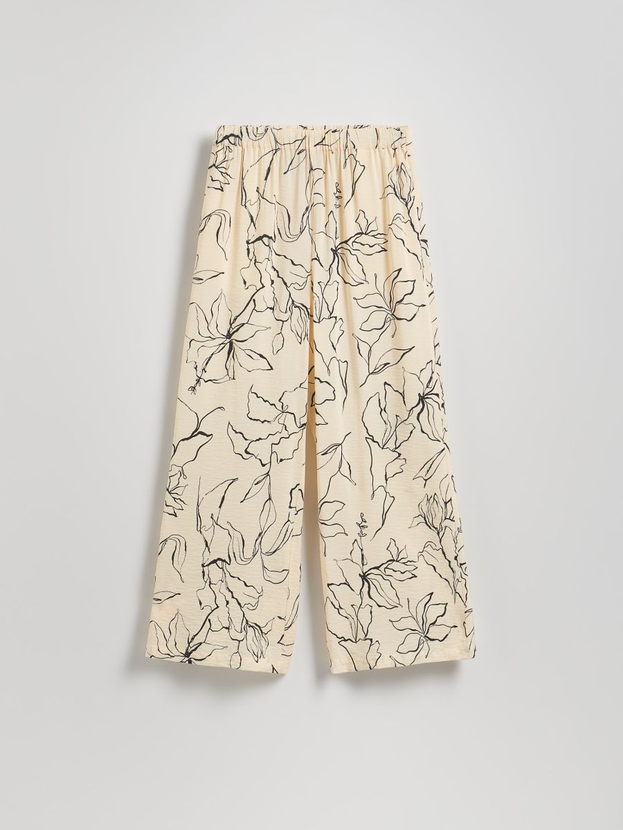 Patterned viscose trousers - multicolor - RESERVED - 5
