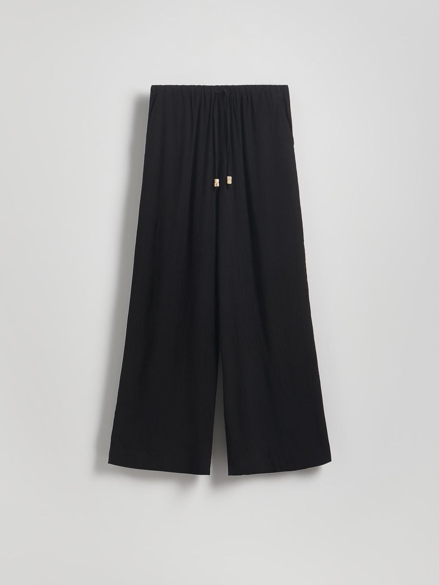 Structured trousers with tie-up - black - RESERVED - 4