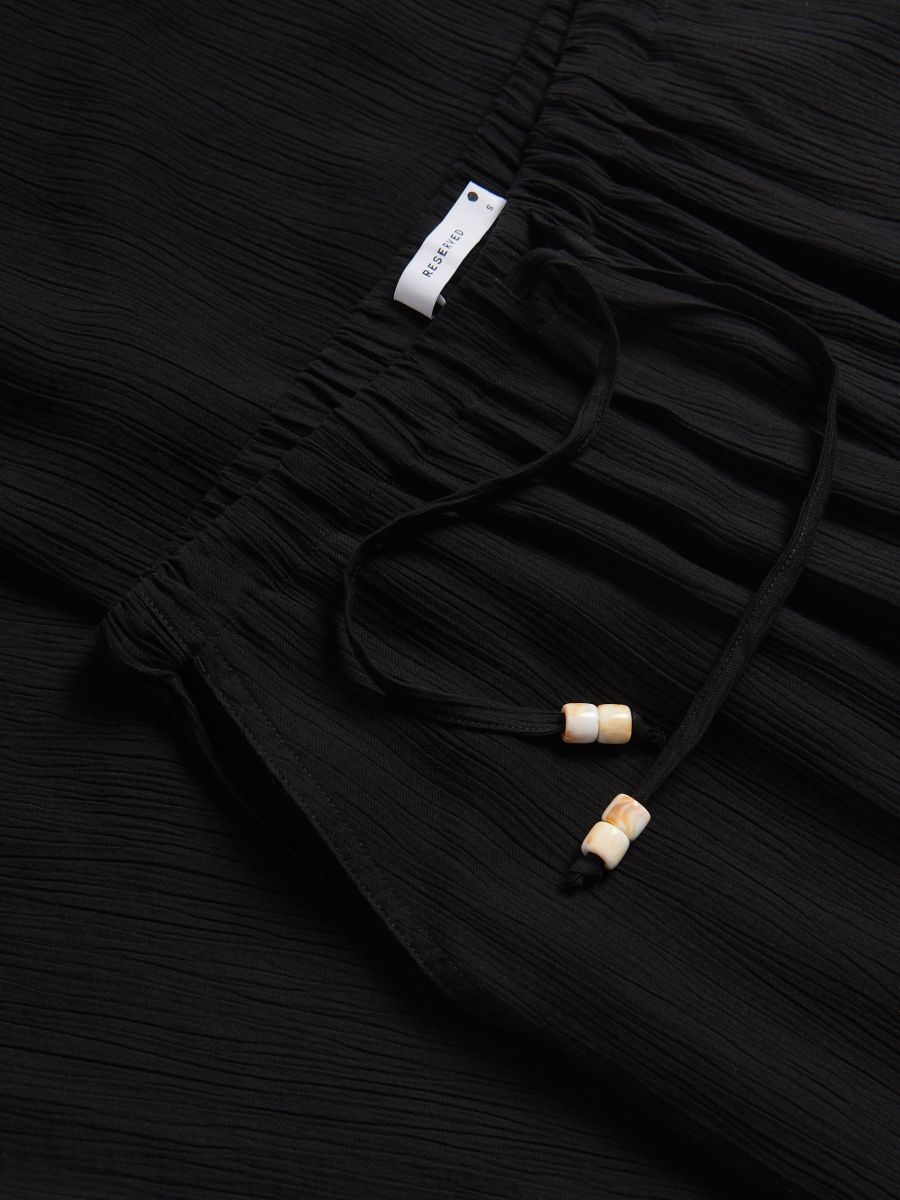 Structured trousers with tie-up - black - RESERVED - 5