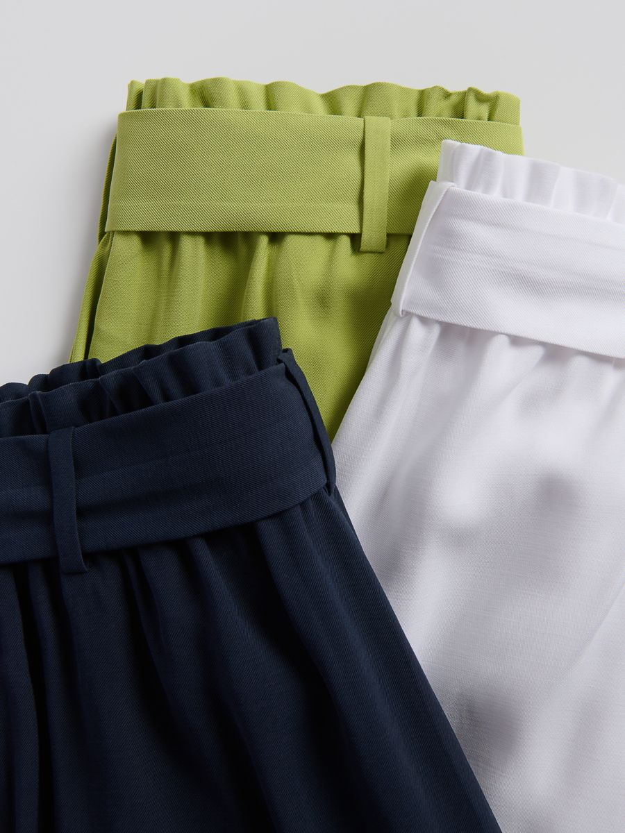 Loose tie-waist trousers - navy - RESERVED - 5