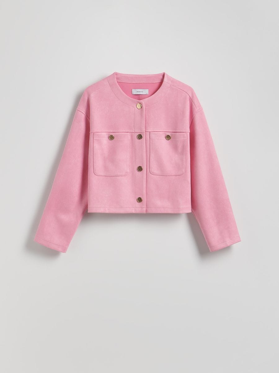 Veste courte en imitation daim - fuchsia - RESERVED - 7