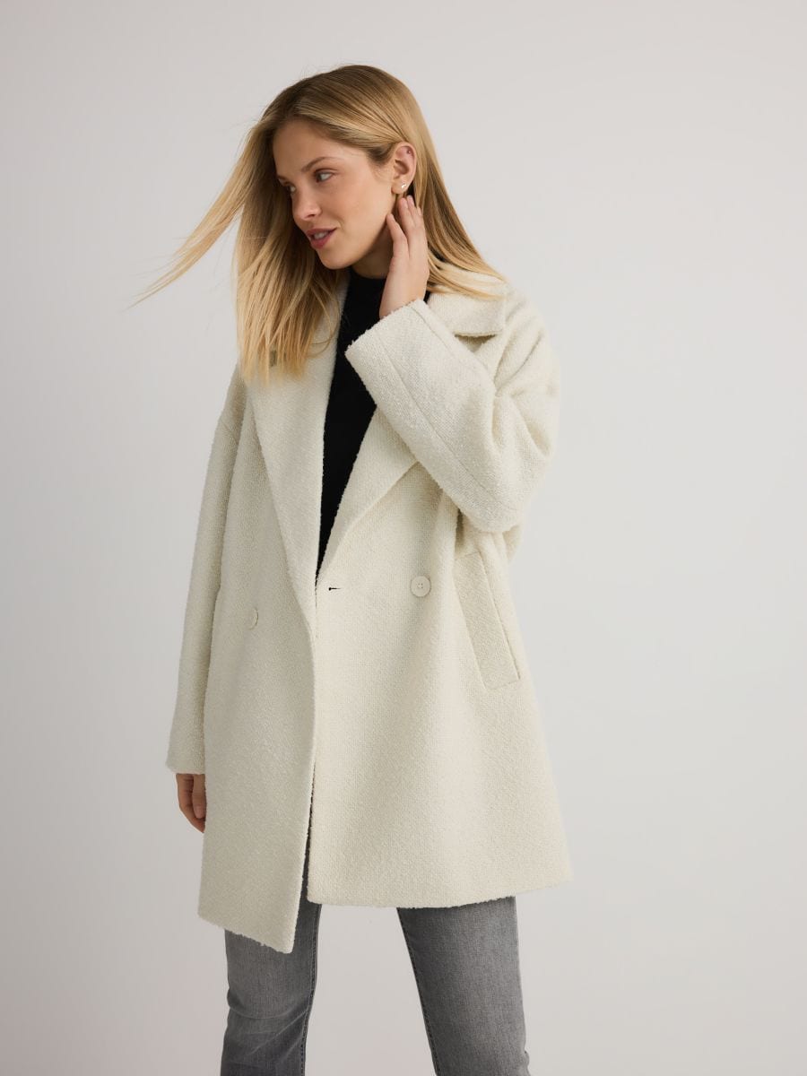 LADIES` COAT - nude - RESERVED