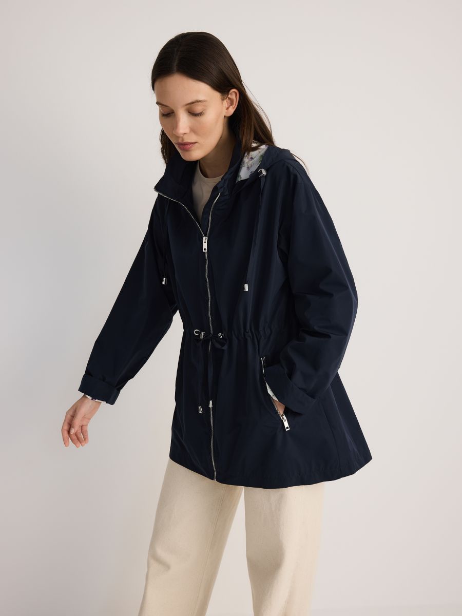 LADIES` COAT - marineblauw - RESERVED