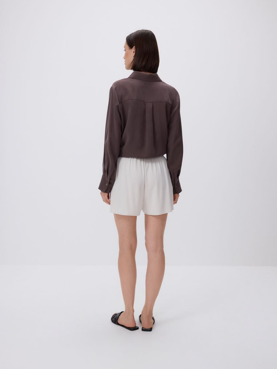LADIES` SHORTS - beige - RESERVED - 2