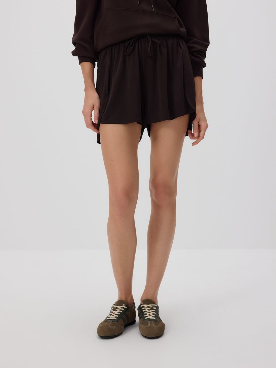 Smooth modal shorts - dark brown - RESERVED - 3