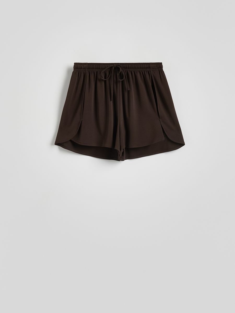 Smooth modal shorts - dark brown - RESERVED - 5