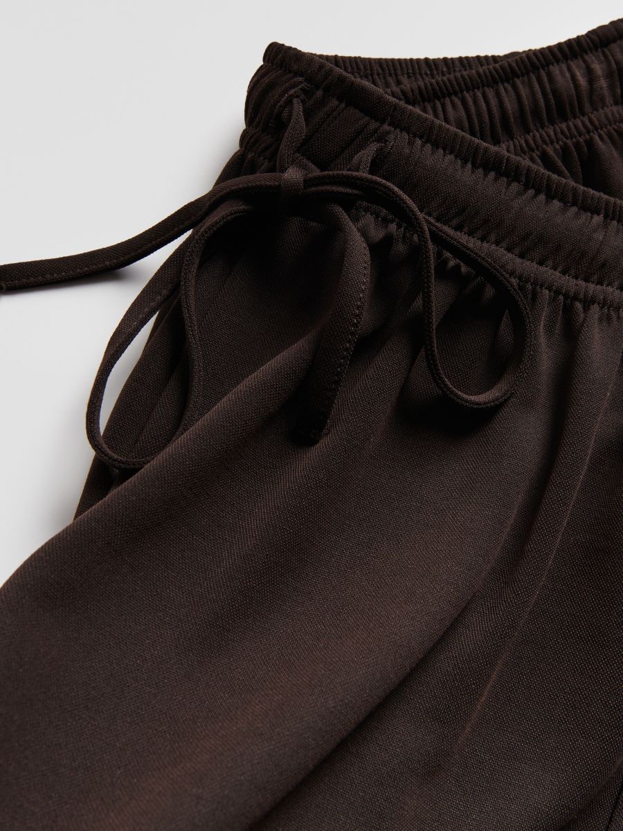 Smooth modal shorts - dark brown - RESERVED - 7