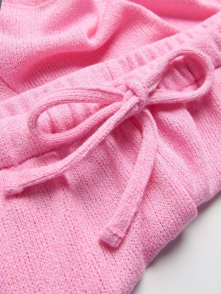 Knit shorts with viscose - pink - RESERVED - 6