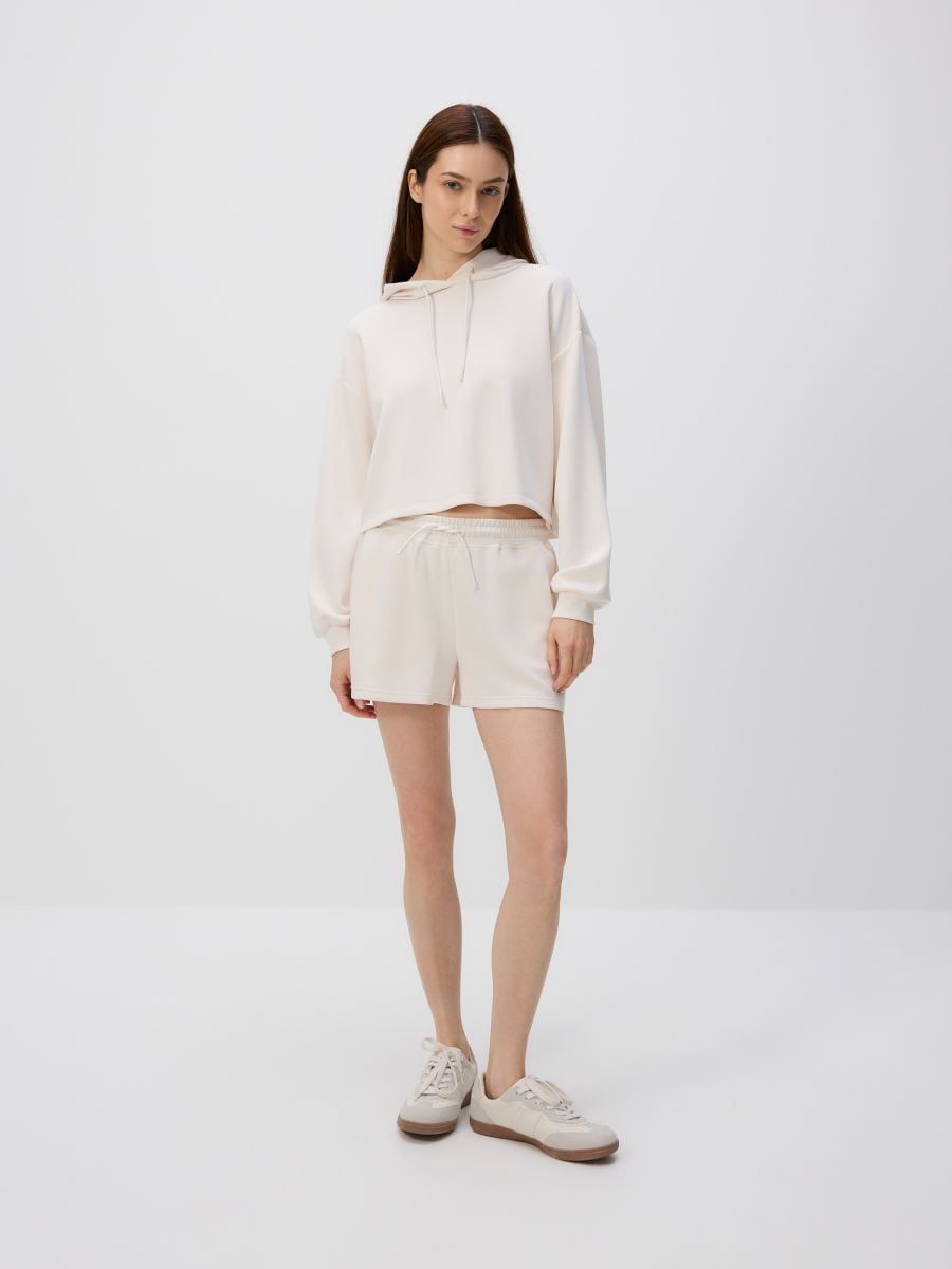 Short met hoog viscosegehalte - crème - RESERVED - 3