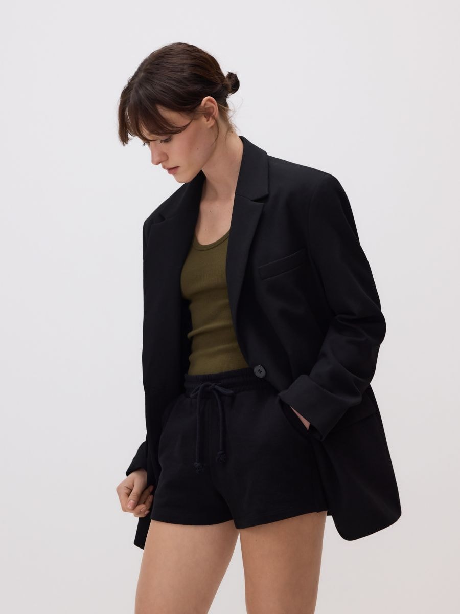 Cotton shorts - black - RESERVED