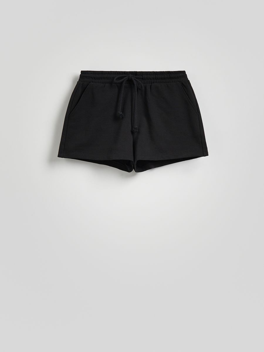 Short en coton - Noir - RESERVED