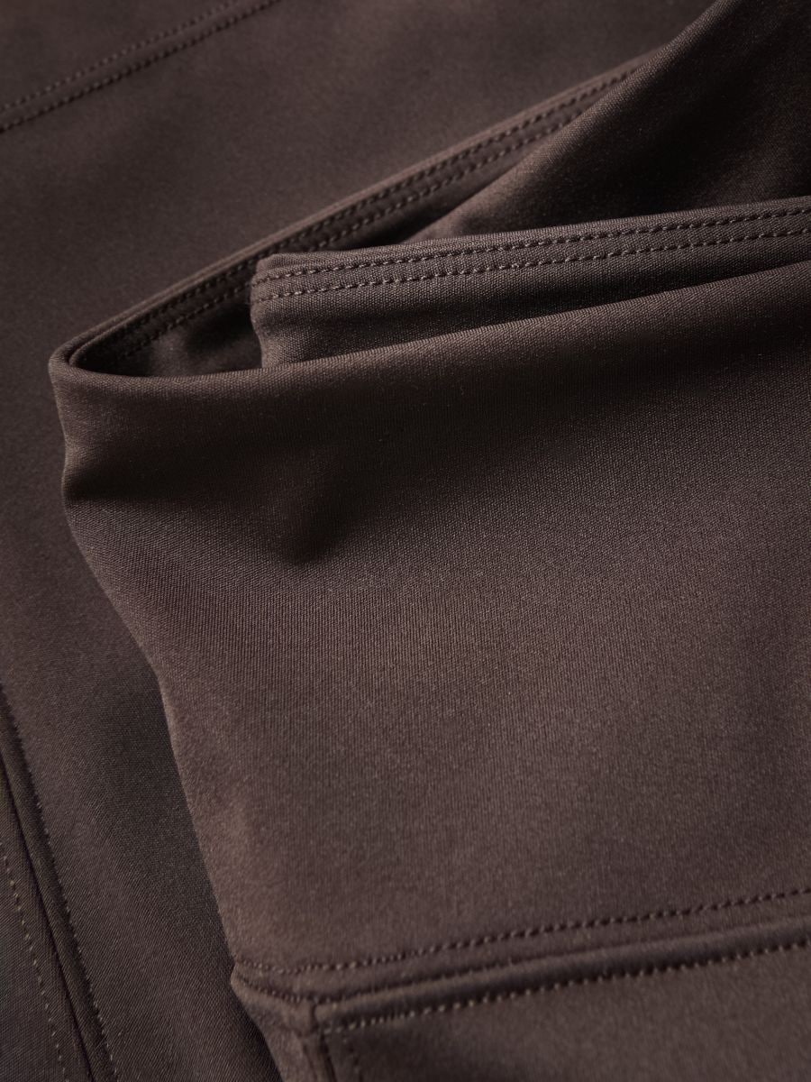 Plain cycling shorts - dark brown - RESERVED - 4
