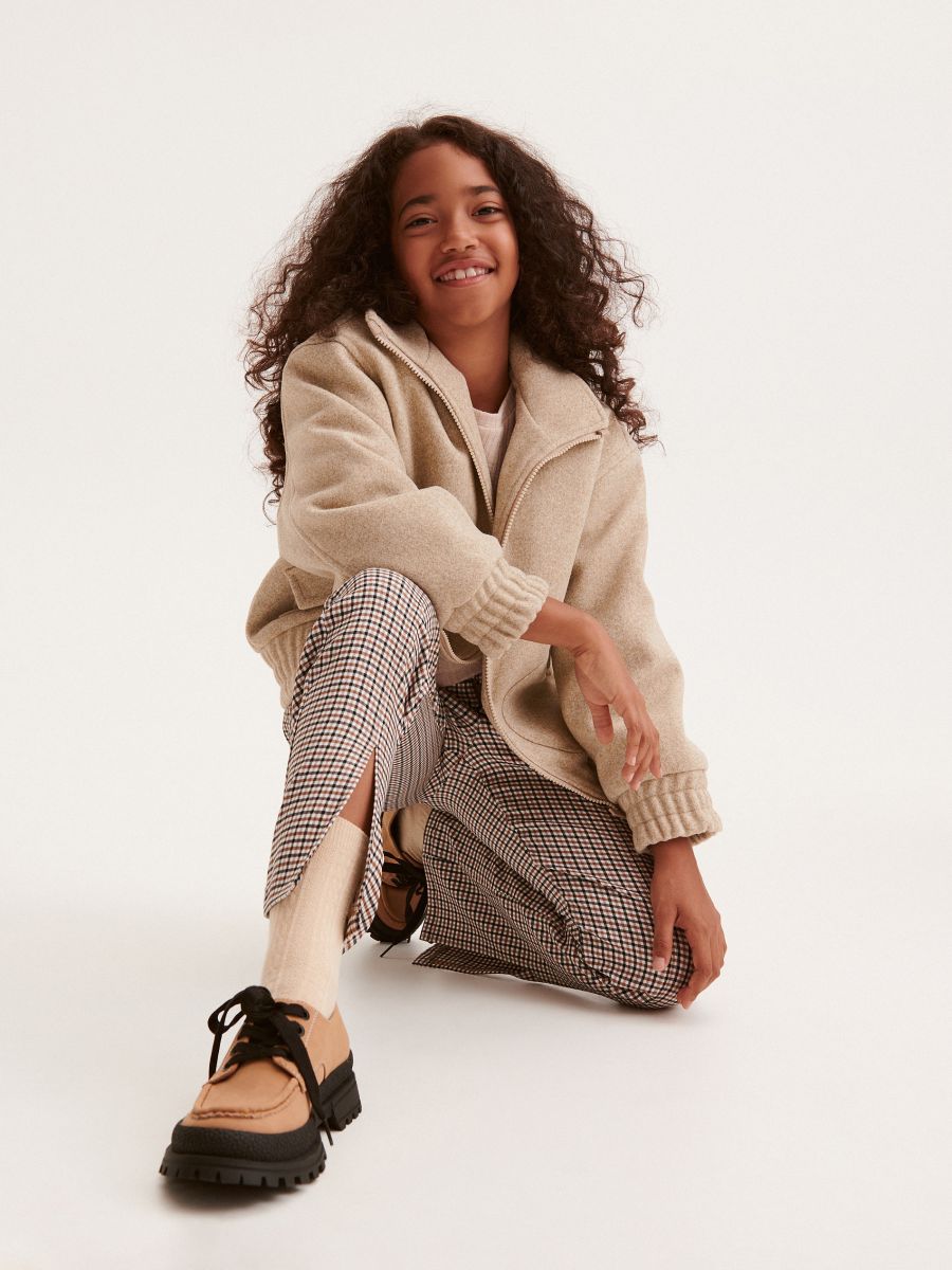 Check trousers with splits - multicolor - RESERVED - 6