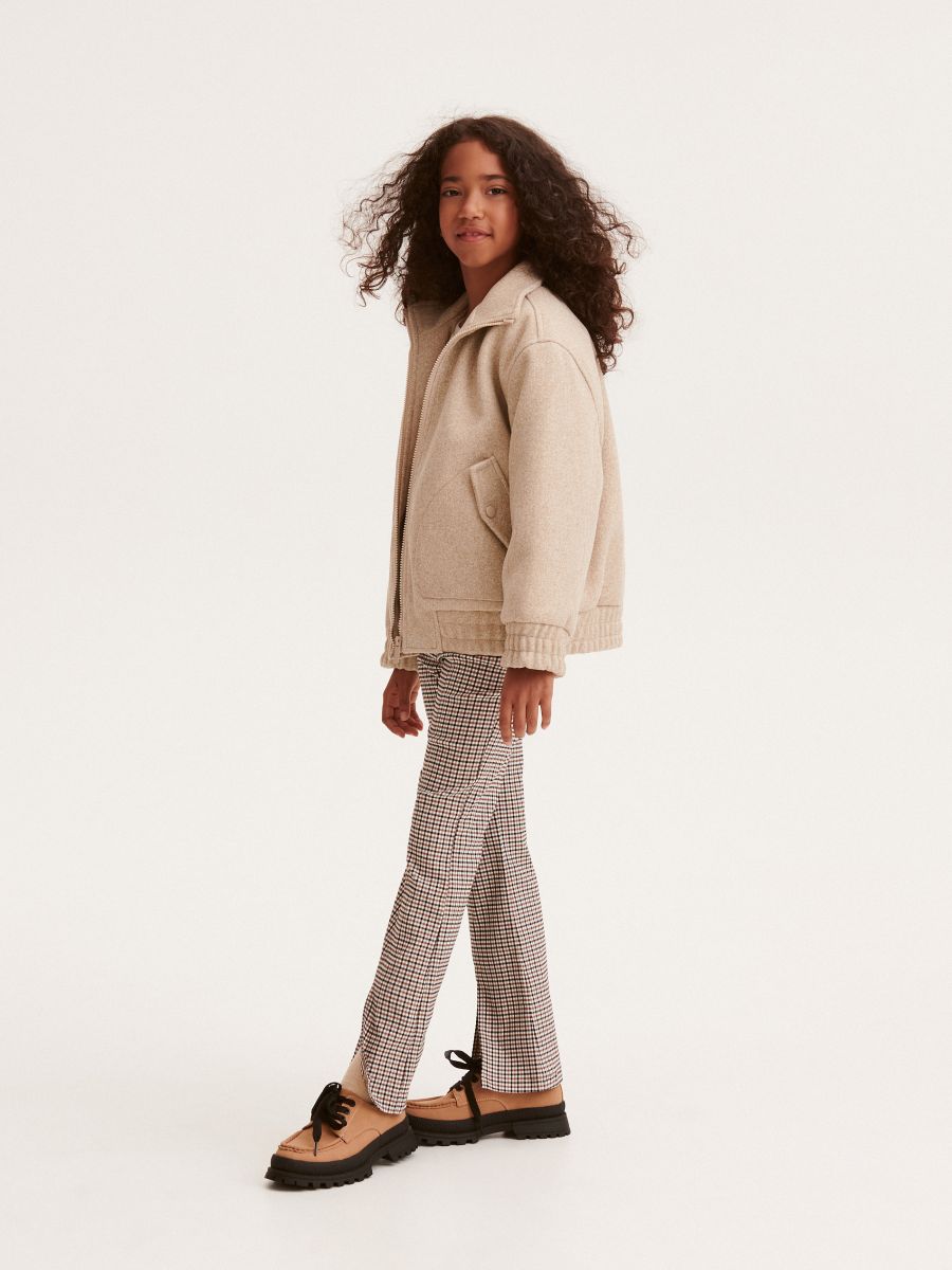 Check trousers with splits - multicolor - RESERVED - 7