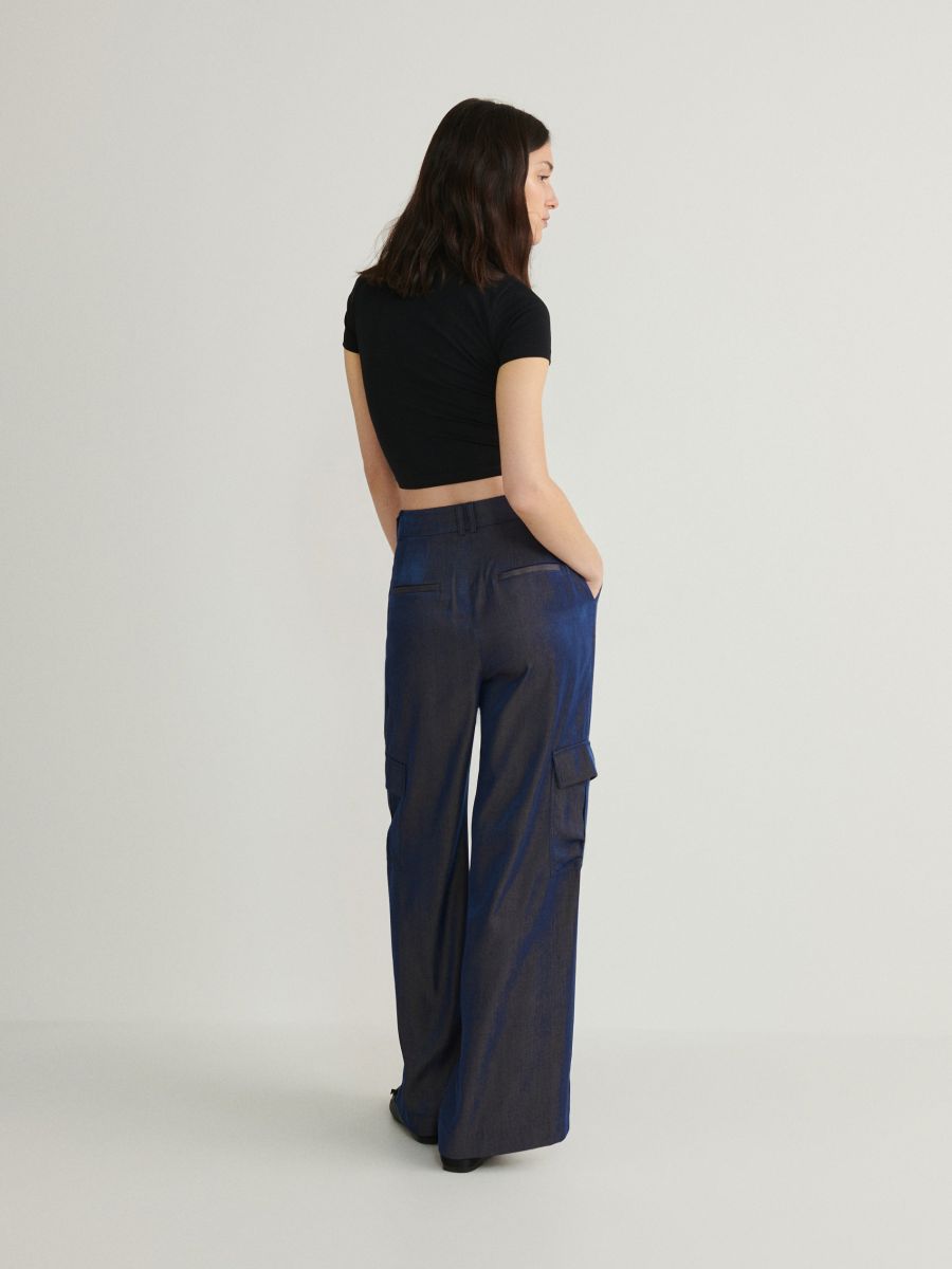 GB Wide Leg Satin Trousers