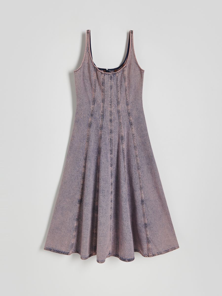 Denimkleid mit Ziernaht - rosa - RESERVED - 4