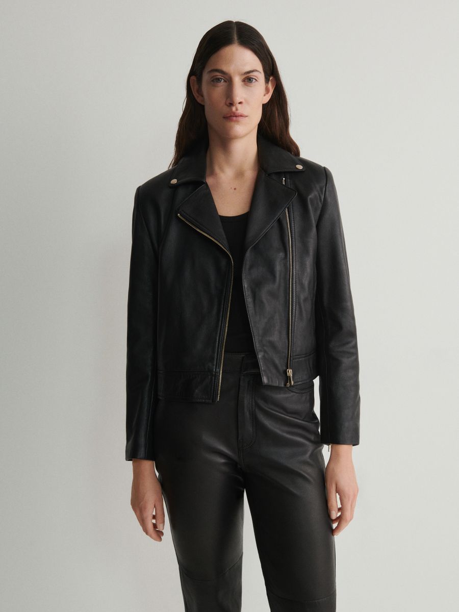 Cato Spanish Merino Toscana Sheepskin Leather Jacket: FurHatWorld.com